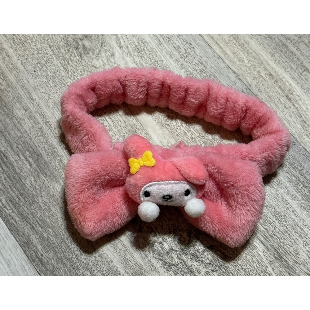 Pink Fluffy My Melody Character Headband for Kids Spa Beauty Hair Accessory